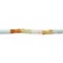 Multicolored amazonite bamboo tube 5x12mm x 38cm