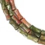 Unakite bamboo tube 5x12mm x 38cm