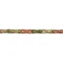 Unakite tube bambou 5x12mm x 38cm