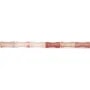 Quarzo rosa tubo bambù 5x12mm x 38cm