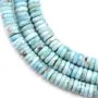 Larimar rondelle heishi 3x9mm x 40cm