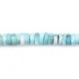 Larimar rondelle heishi 3x8mm x 40cm