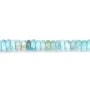 Larimar rondelle heishi 3x7mm x 40cm