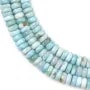 Rondelle heishi de larimar 3x6mm x 40cm