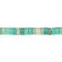 Rodaja de ágata verde de hierba heishi 3x6mm x 39cm
