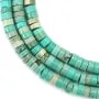 Agata verde erba rondella heishi 3x6mm x 39cm