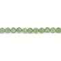 Round faceted green apatite 4mm x 38cm