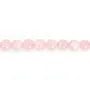 Round rose morganite 6.5mm x 39cm