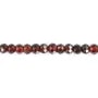 Granate Rondelle Facetada 3x4.5mm x 40cm