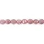 Rubis chauffé rond facetté 5mm x 40cm