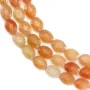 Aventurine orange ovale facetté 6x8mm x 37cm