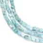 Perlas Larimar cubo barroco 4mm