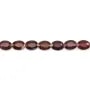 Grenat ovale facetté 6x8mm x 36cm