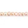 Freshwater cultured pearls, salmon, baroque, 6-7mm x 2pcs
