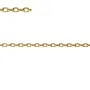 Chaîne forçat 1.3x2.1mm - Acier Inox 304 doré x 1m