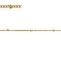 Chaîne gourmette perlée 1.4x2mm - Acier Inox 304 doré x 1m