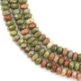Jaspe Unakite rondelle facetté 2x4mm x 37cm