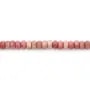 Rhodonite faceted rondelle 2x4mm x 38cm