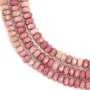 Rhodonite rondelle facetté 2x4mm x 38cm