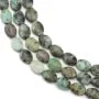 Oval faceted African turquoise 6x8mm x 37cm