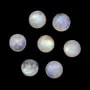 Cabochão de pedra da lua branca redondo 5.8-6.1mm x 1pc