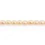 Perlas de cultivo de agua dulce, salmón, oliva, 4.5-5mm x 38cm