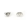 Orecchini a bottone stilizzati 5x7mm - Argento 925 x 2pcs