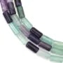 Mehrfarbiger Fluorit-Rohr 4x8mm x 39cm