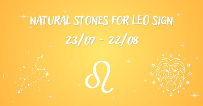 Natürliche Steine, die dem Löwenzeichen zugeordnet sind